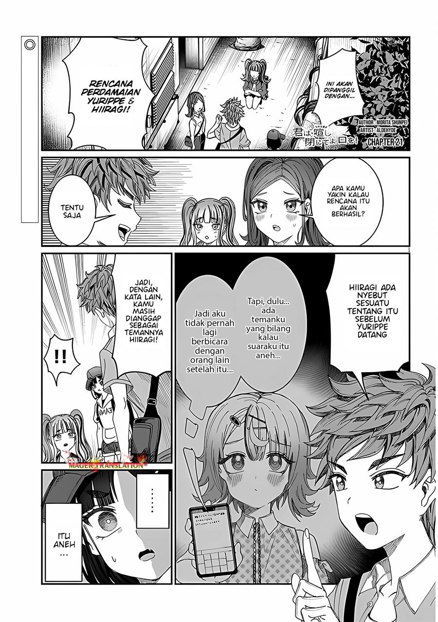 Baca Manga Kimi wa Yakamashi Tojite yo Kuchi wo! Chapter 21 Gambar 2