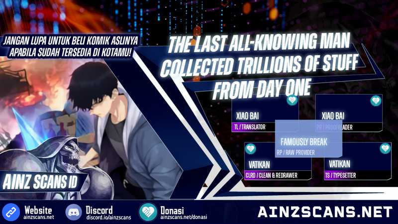 Komik The Last All-Knowing Man Collected Trillions of Stuff from Day One Chapter 22 gambar nomor 1