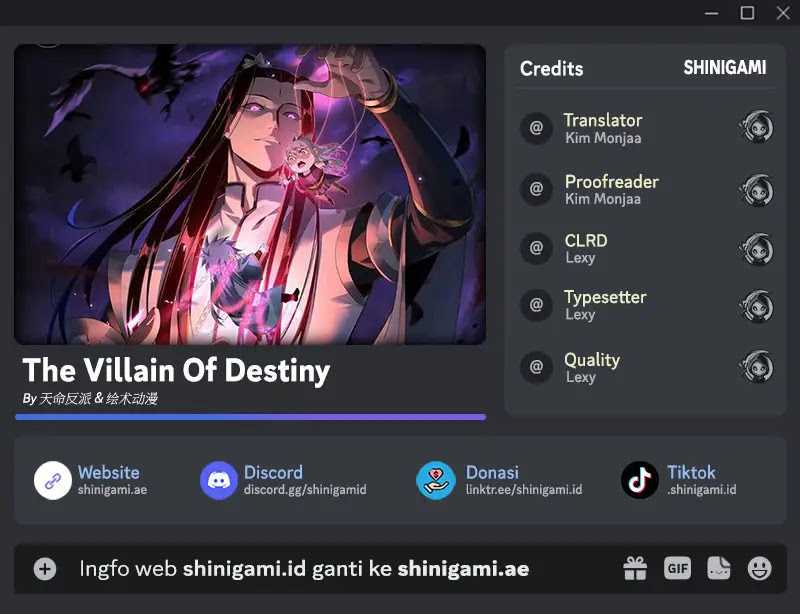 Baca Komik The Villain Of Destiny Chapter 182 Gambar 1