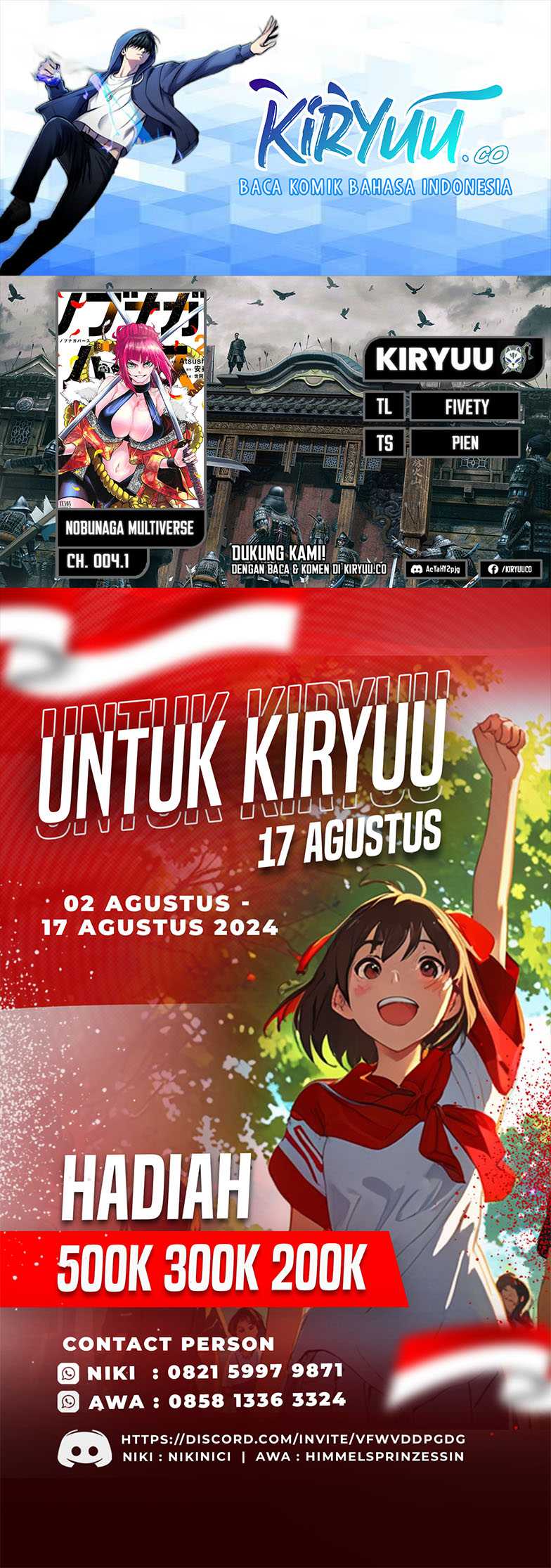 Baca Komik Nobunaga Multiverse Chapter 04.1 Gambar 1