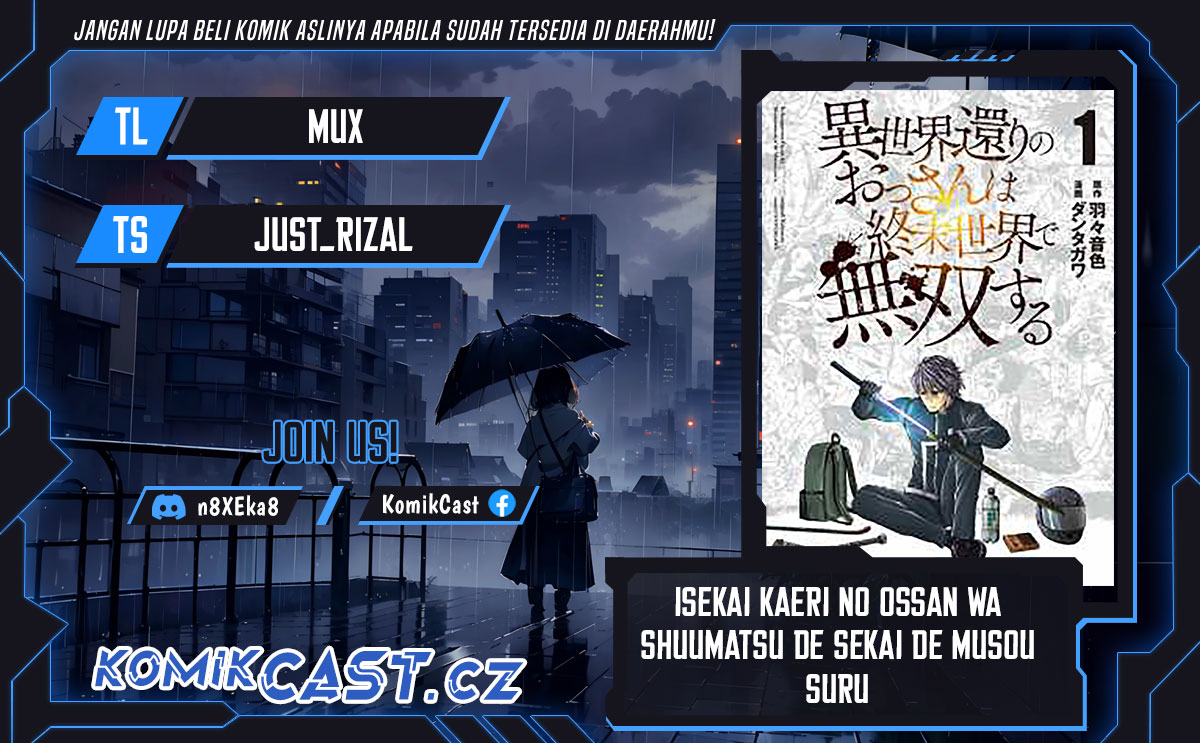 Komik Isekai Kaeri no Ossan wa Shuumatsu de Sekai de Musou Suru Chapter 21.2 gambar nomor 1