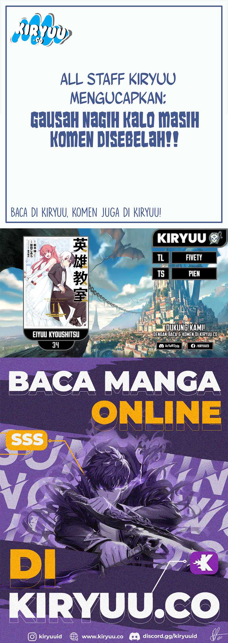 Komik Eiyuu Kyoushitsu Chapter 34 gambar nomor 1