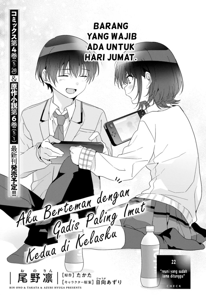 Baca Manga Class de 2 Banme ni Kawaii Onna no Ko to Tomodachi ni Natta Chapter 22 Gambar 2