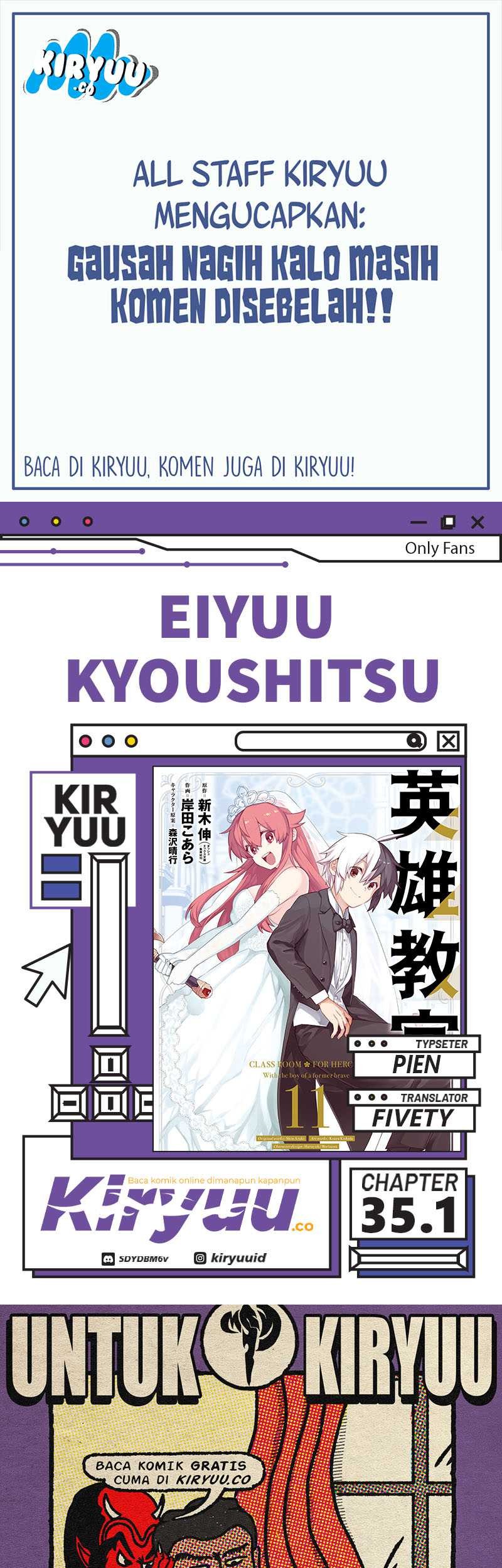 Komik Eiyuu Kyoushitsu Chapter 35.1 gambar nomor 1