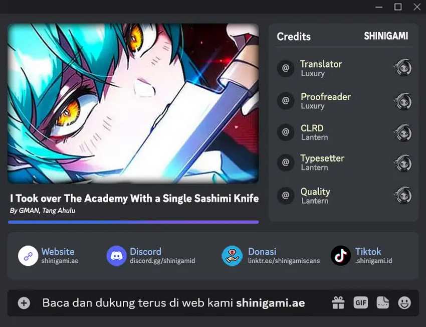 Baca Komik I Took over The Academy With a Single Sashimi Knife Chapter 11 Gambar 1