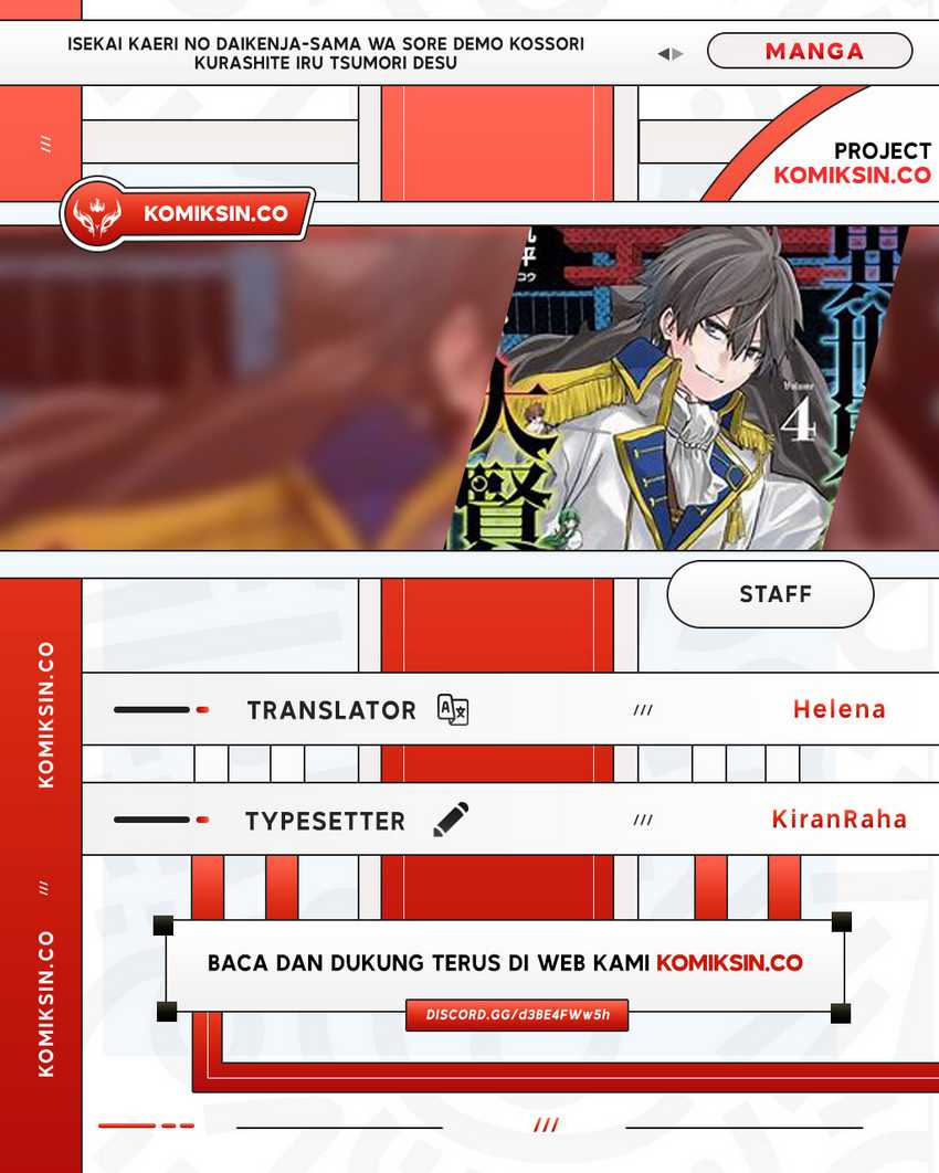 Baca Komik Isekai Kaeri no Daikenja-sama wa Sore Demo Kossori Kurashite Iru Tsumori desu Chapter 35 Gambar 1