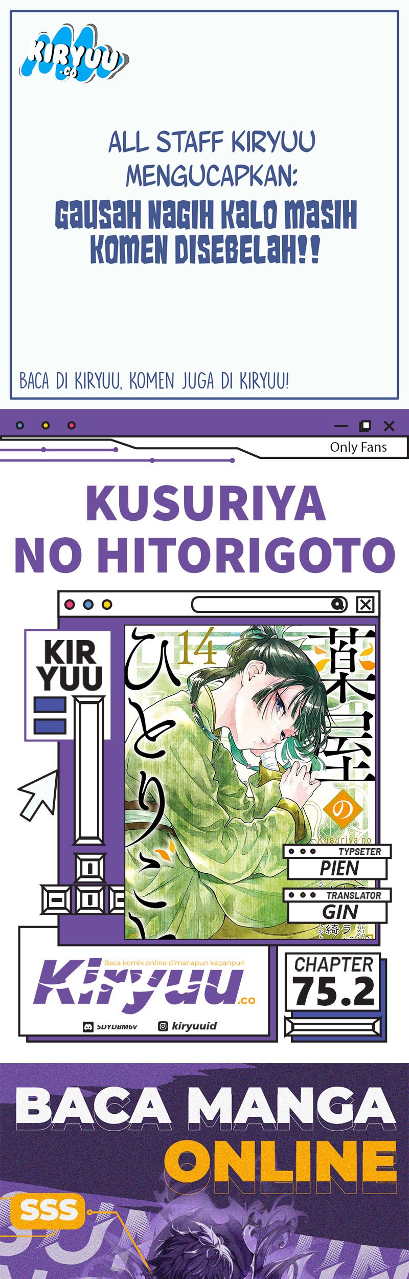 Baca Komik Kusuriya no Hitorigoto Chapter 75.2 Gambar 1