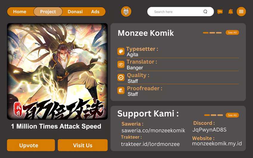 Komik 1 Million Times Attack Speed Chapter 72 gambar nomor 1