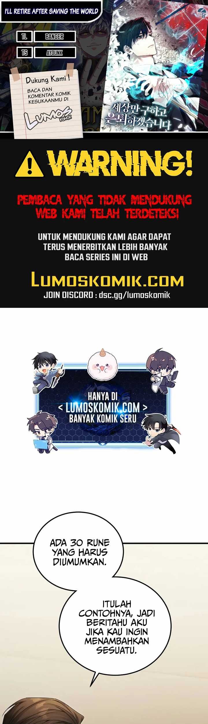 Komik I’ll Retire After Saving the World Chapter 38 gambar nomor 1