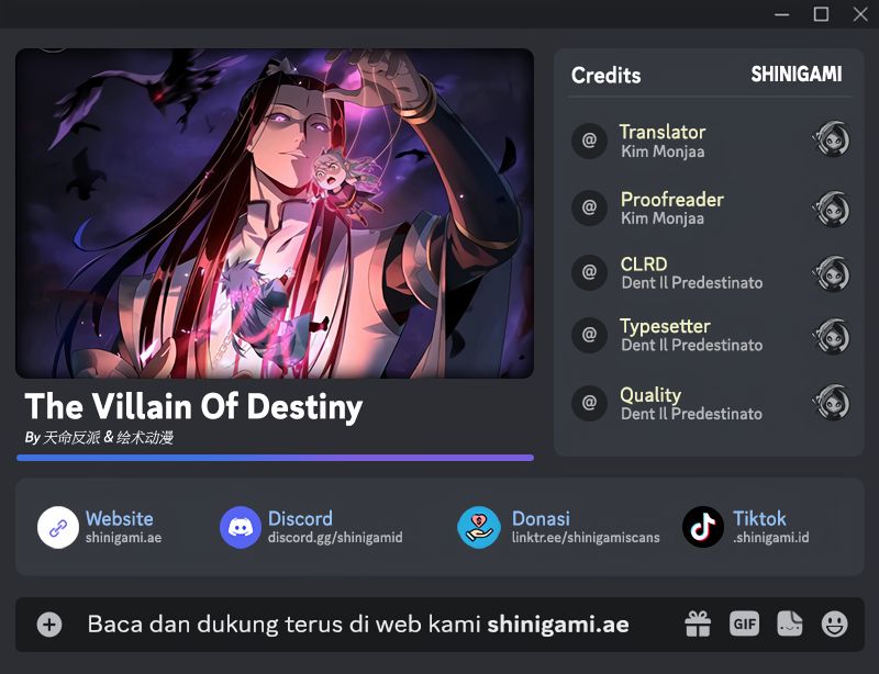 Baca Komik The Villain Of Destiny Chapter 201 Gambar 1