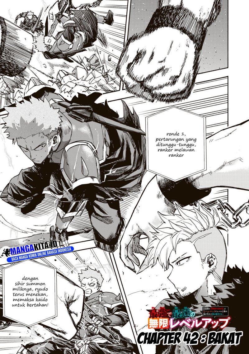Baca Manga Saikyou de Saisoku no Mugen Level Up Chapter 42 Gambar 2