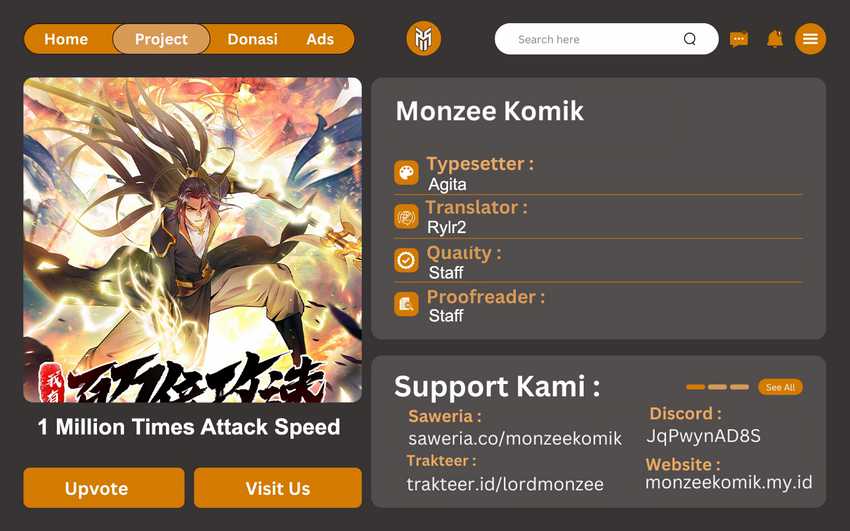 Komik 1 Million Times Attack Speed Chapter 89 gambar nomor 1