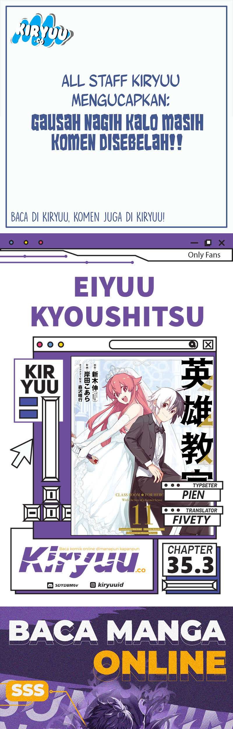 Komik Eiyuu Kyoushitsu Chapter 35.3 gambar nomor 1