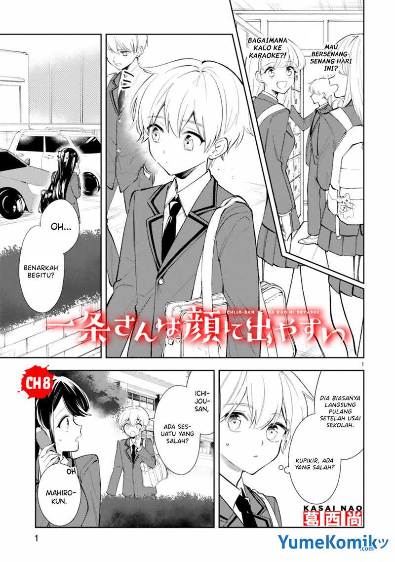 Baca Manga Ichijou-san wa Kao ni Deyasui Chapter 08 Gambar 2
