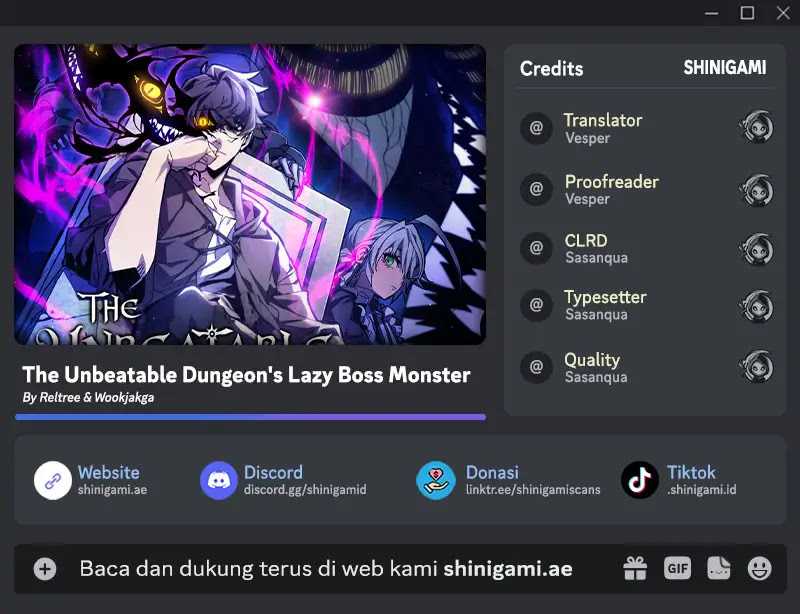 Baca Komik The Unbeatable Dungeon’s Lazy Boss Chapter 70 Gambar 1