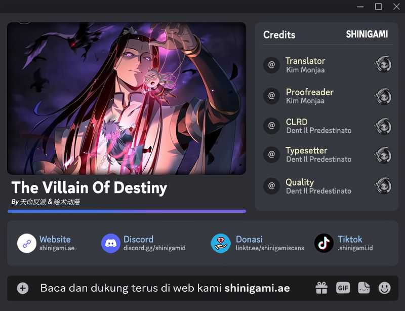 Baca Komik The Villain Of Destiny Chapter 215 Gambar 1