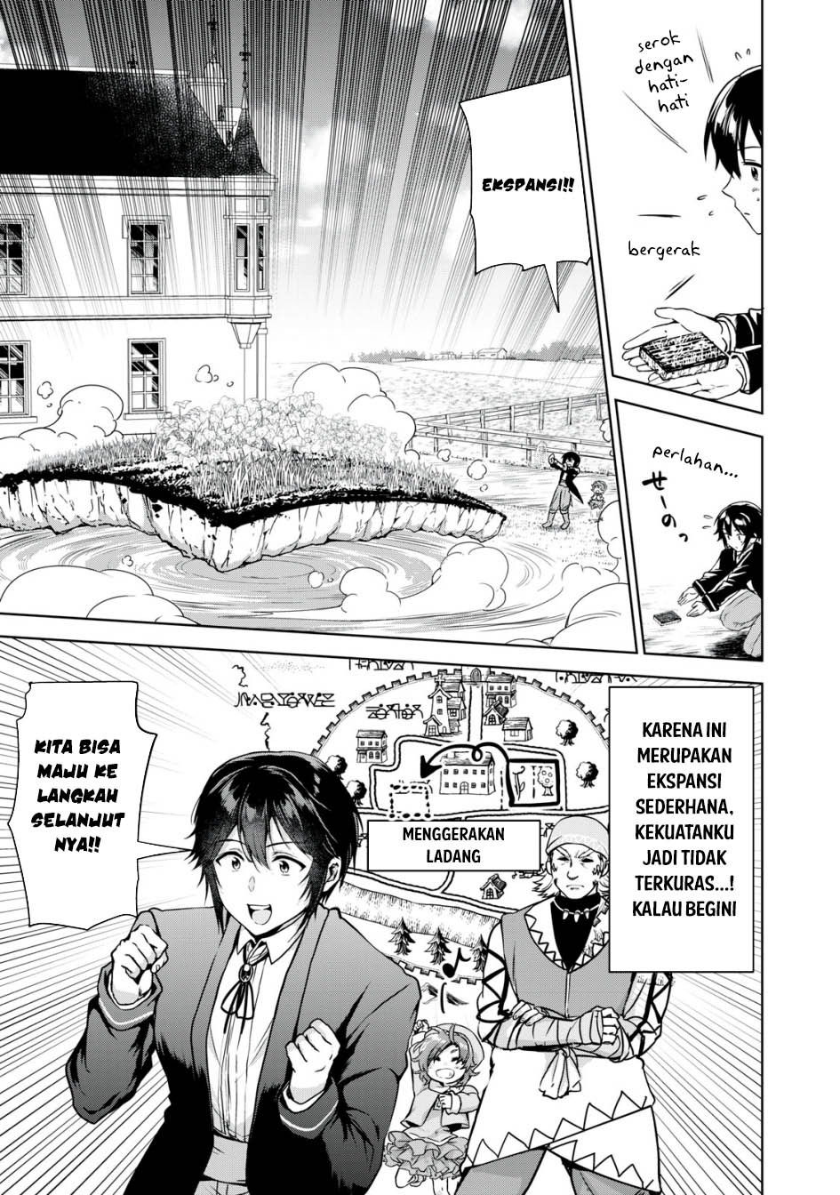 Tensei Kizoku no Bannou Kaitaku Kara ~”Kakudai & Shukushou” Sukiru o Tsukatte Itara Saikyou Ryouchi ni Narimashita~ Chapter 11 Gambar 36