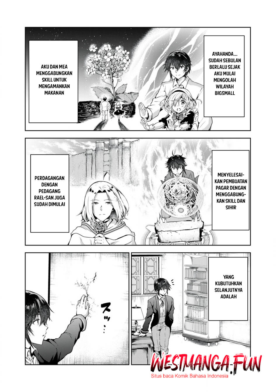 Baca Manga Tensei Kizoku no Bannou Kaitaku Kara ~”Kakudai & Shukushou” Sukiru o Tsukatte Itara Saikyou Ryouchi ni Narimashita~ Chapter 04 Gambar 2