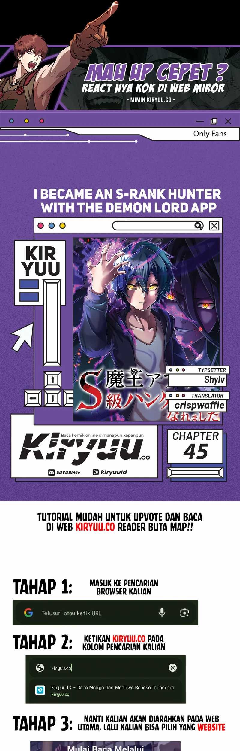 Baca Komik I Became an S-Rank Hunter With the Demon Lord App Chapter 45 Gambar 1