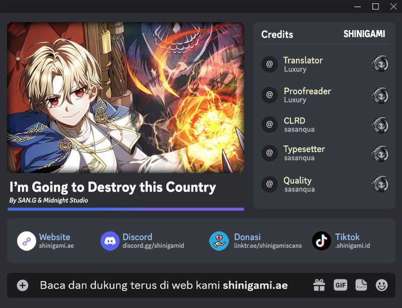 Baca Komik I’m Going To Destroy This Country Chapter 21 Gambar 1