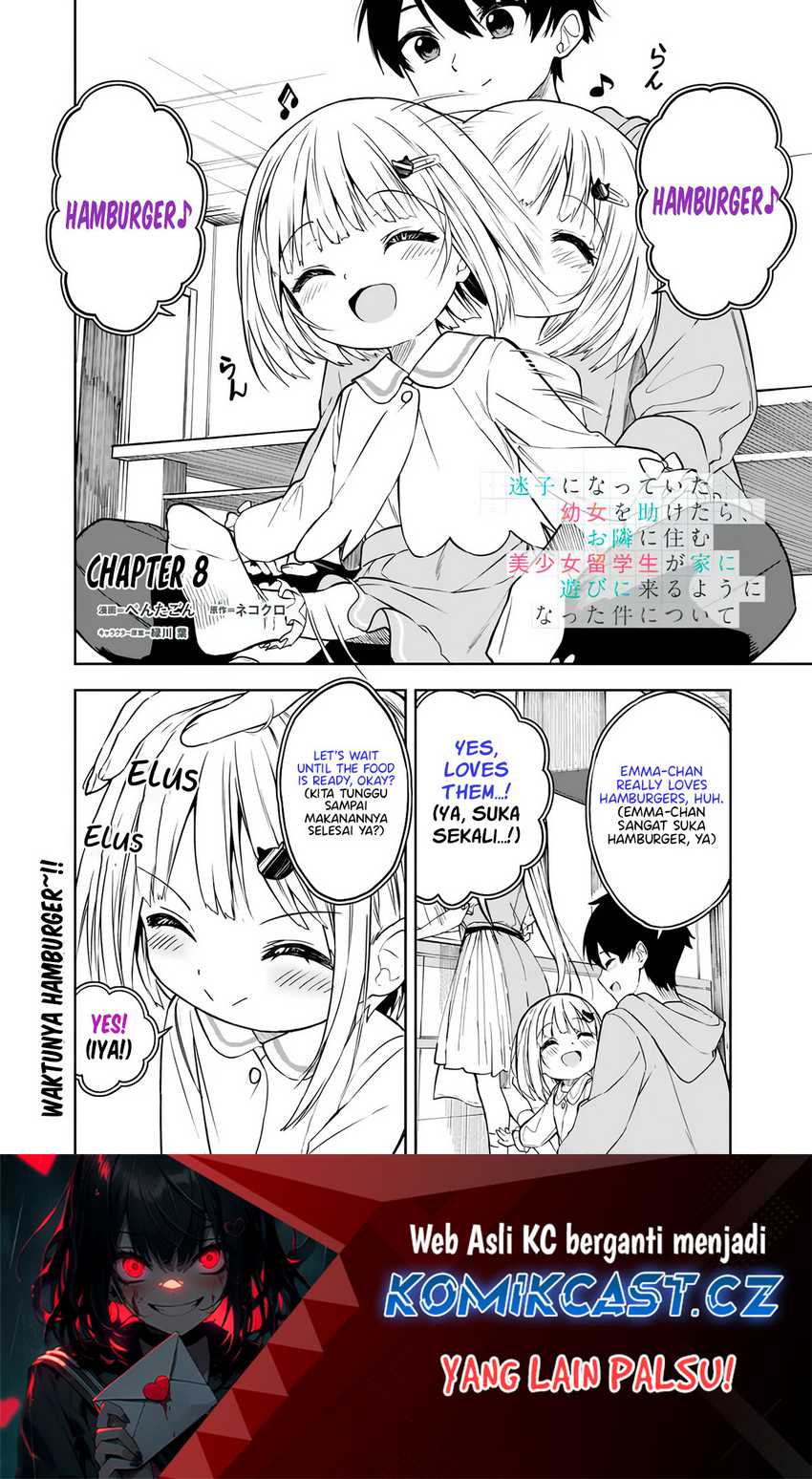 Baca Manga Maigo ni Natteita Youjo o Tasuketara, Otonari ni Sumu Bishoujo Ryuugakusei ga Ie ni Asobi ni Kuru You ni Natta Ken ni Tsuite Chapter 08 Gambar 2