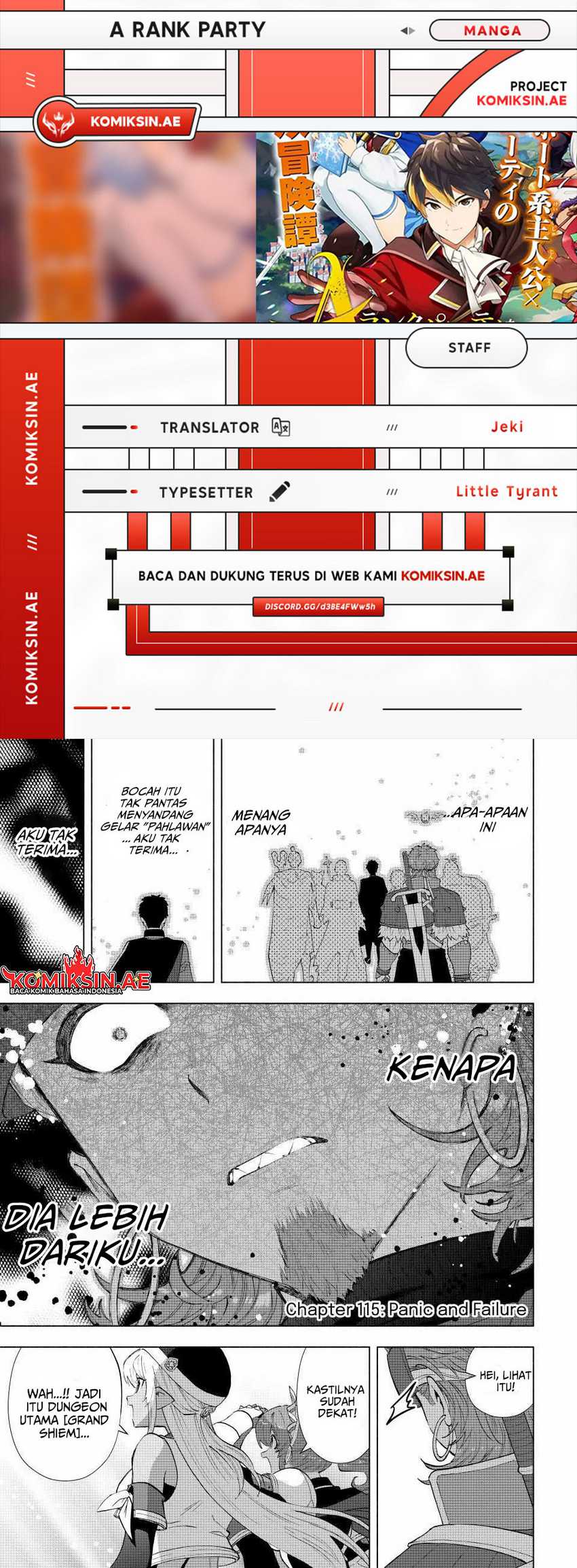 Baca Komik A Rank Party wo Ridatsu Shita Ore wa, Moto Oshiego Tachi to Meikyuu Shinbu wo Mezasu Chapter 115 Gambar 1