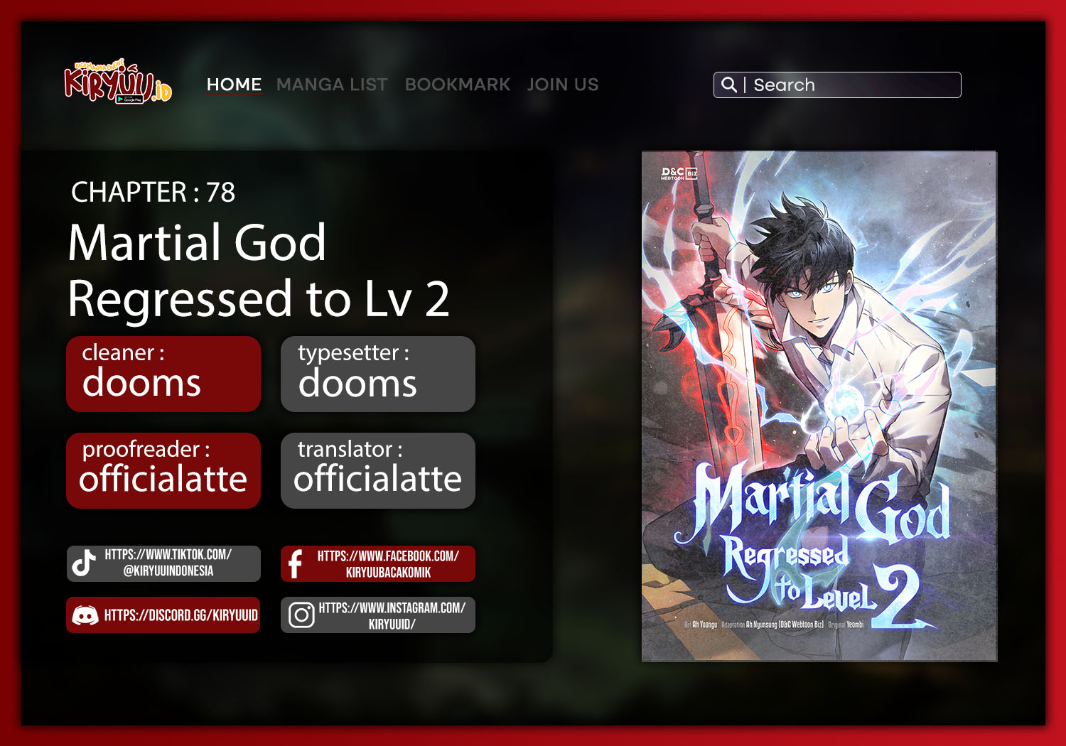Komik Martial God Regressed to Level 2 Chapter 78 gambar nomor 1