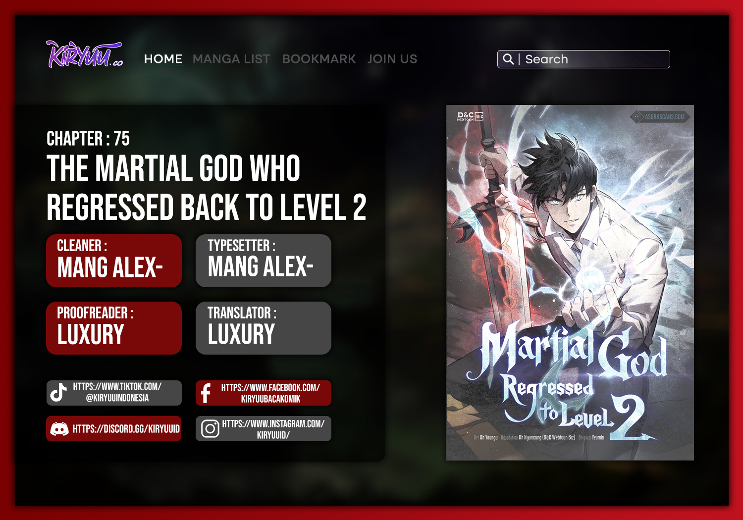 Komik Martial God Regressed to Level 2 Chapter 75 gambar nomor 1