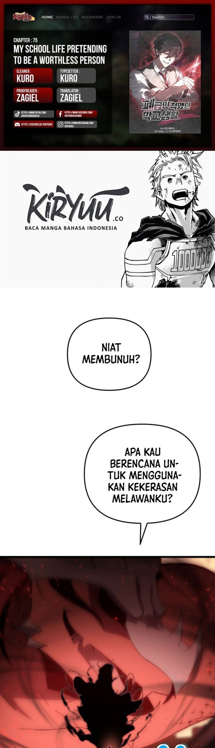 Baca Komik My School Life Pretending to Be a Worthless Person Chapter 75 Gambar 1