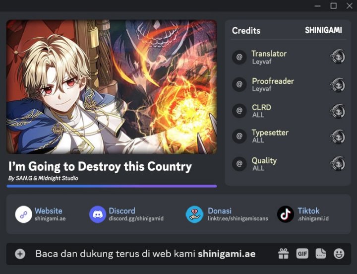 Baca Komik I’m Going To Destroy This Country Chapter 26 Gambar 1