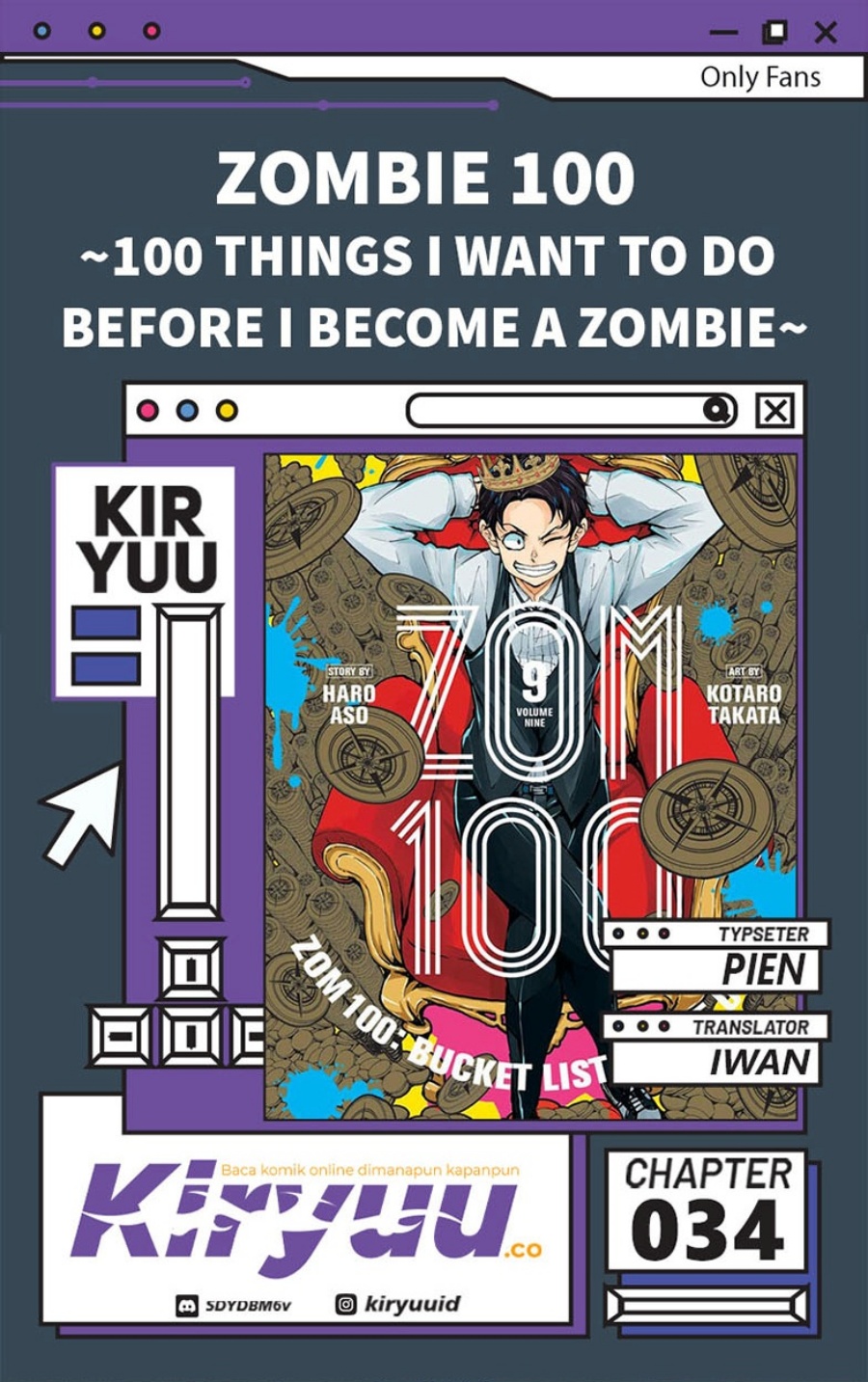 Baca Komik Zombie 100 ~Zombie ni Naru Made ni Shitai 100 no Koto~ Chapter 34 Gambar 1