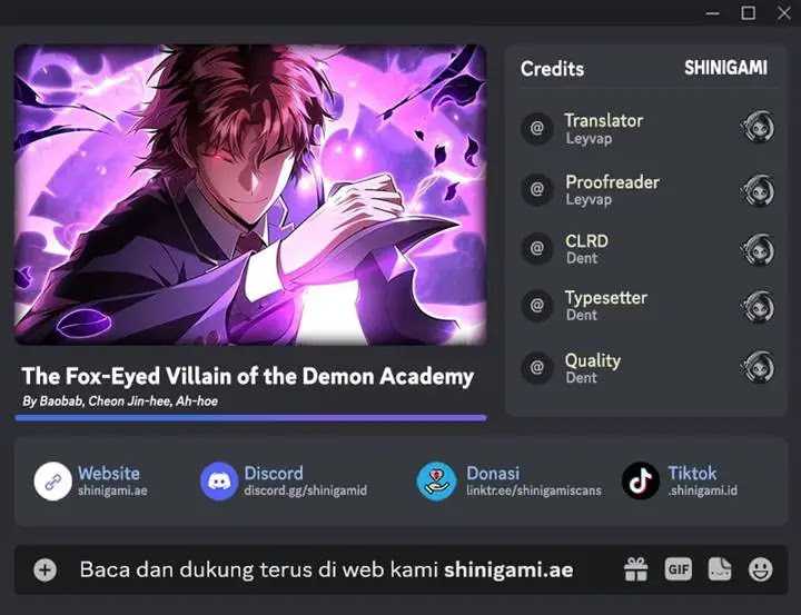 Baca Komik The Fox-Eyed Villain Of The Demon Academy Chapter 02 Gambar 1