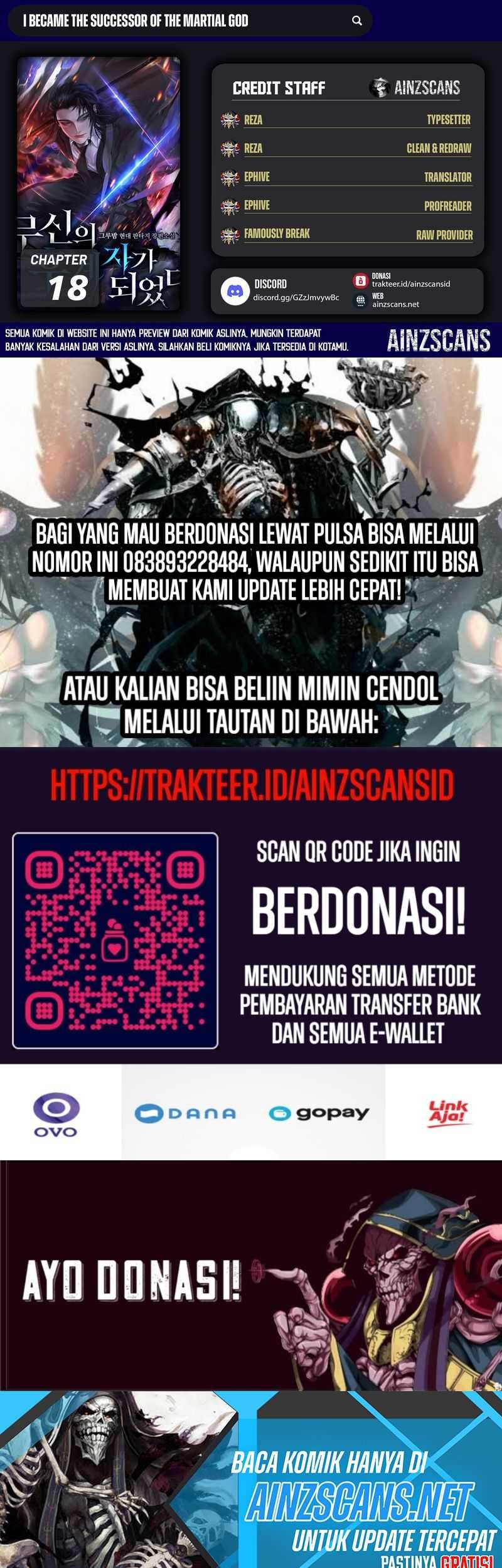 Baca Komik I Became the Successor of the Martial God Chapter 18 Gambar 1