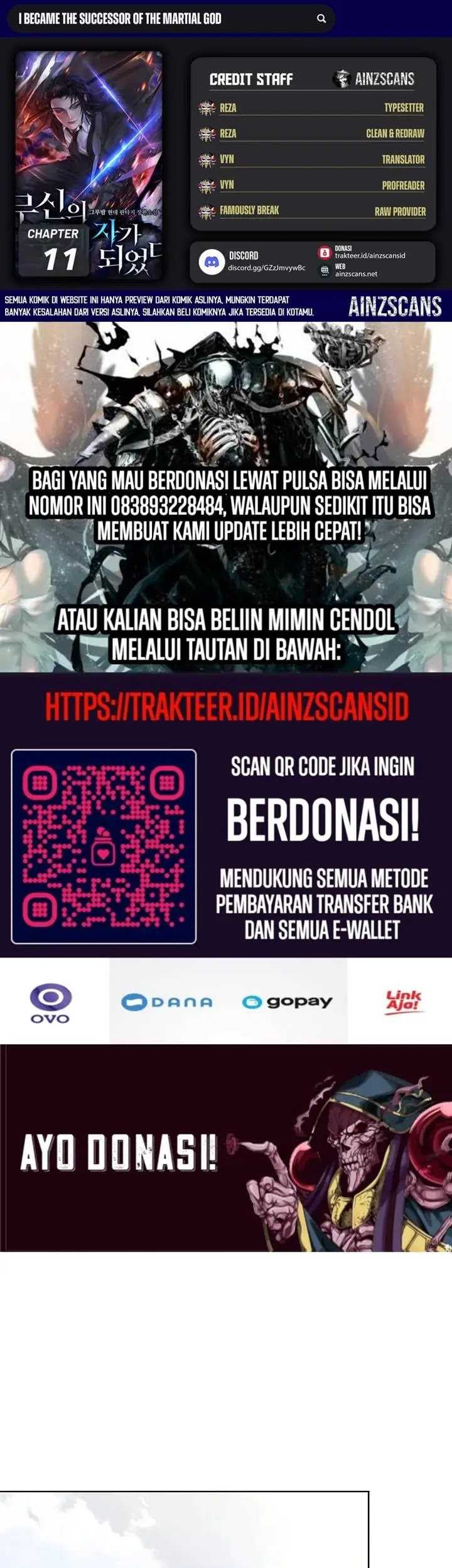Baca Komik I Became the Successor of the Martial God Chapter 11 Gambar 1