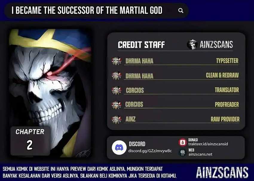 Baca Komik I Became the Successor of the Martial God Chapter 02 Gambar 1
