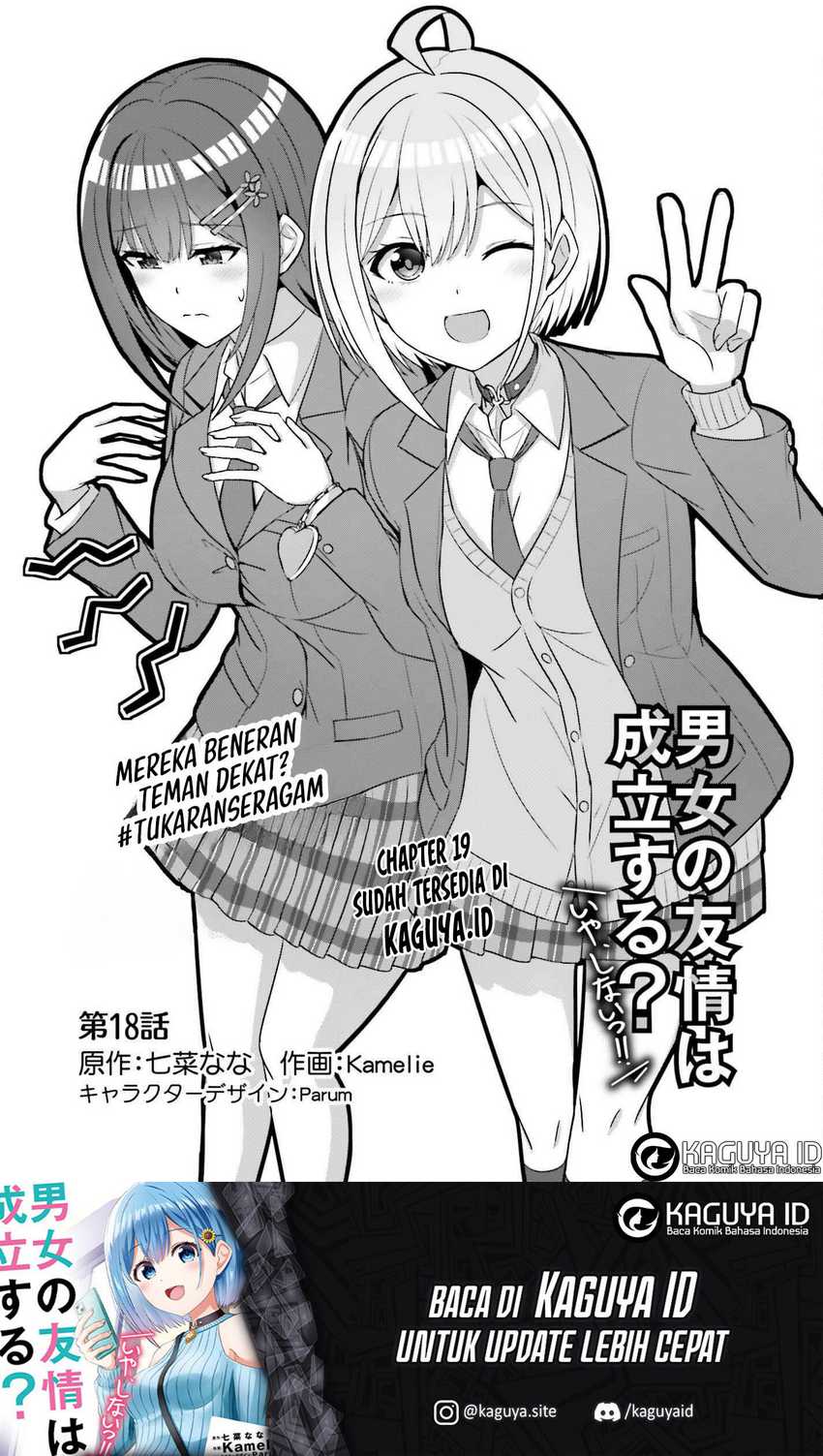 Baca Manga Danjou no Yuujou wa Seiritsu Suru? (Iya, Shinai!!) Chapter 18 Gambar 2