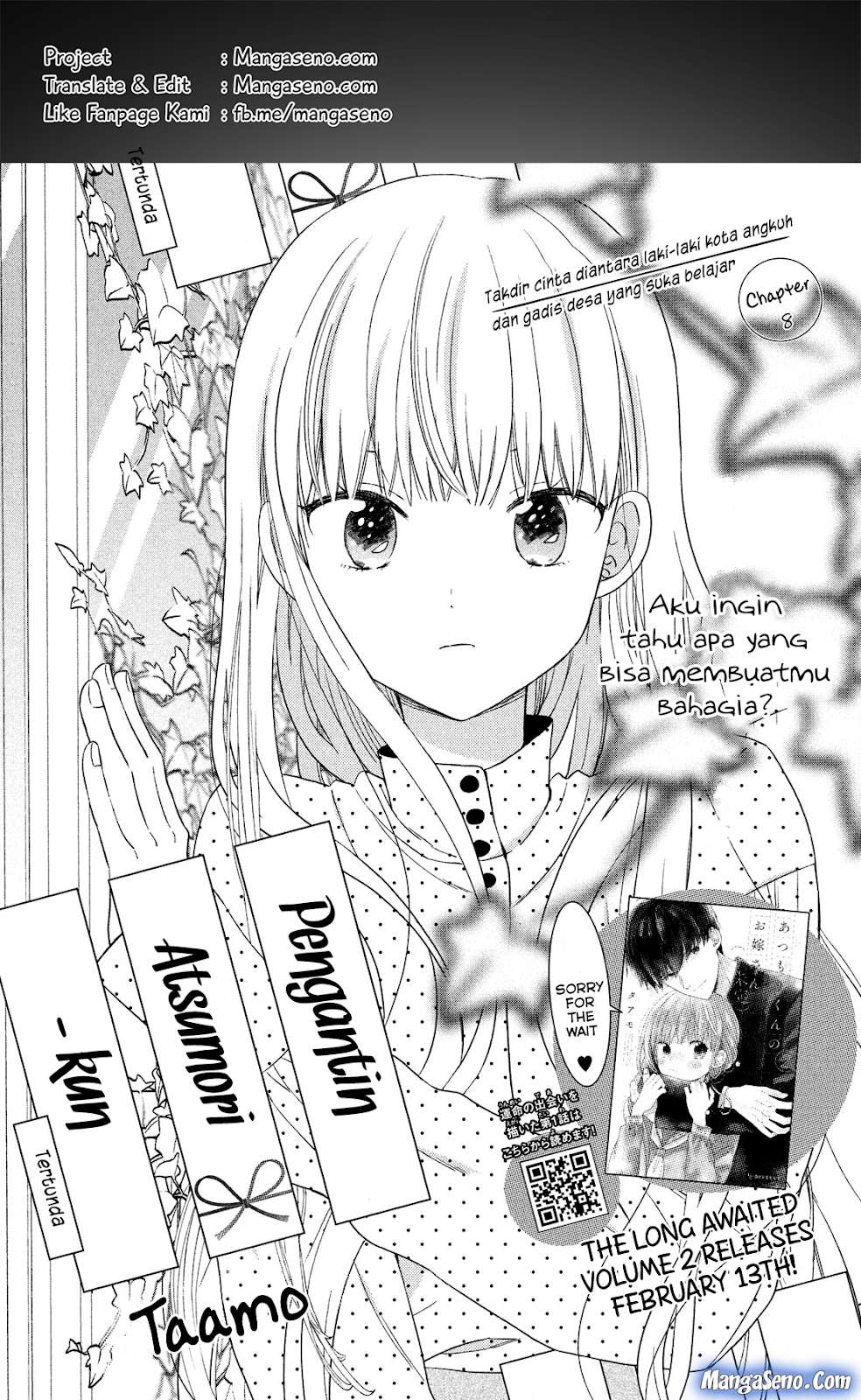 Baca Komik Atsumori-kun no Oyomesan (←Mitei) Chapter 8 Gambar 1