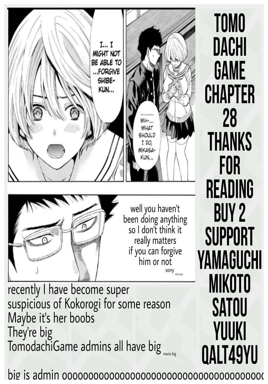Tomodachi Game Chapter 28 Gambar 48