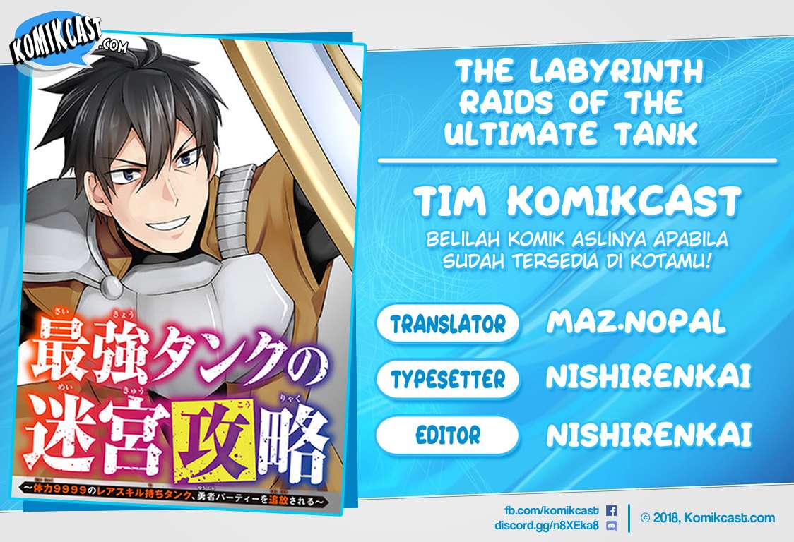 Baca Komik The Labyrinth Raids of the Ultimate Tank ~The Tank Possessing a Rare 9,999 Endurance Skill was Expelled from the Hero Party~ Chapter 06.1 Gambar 1