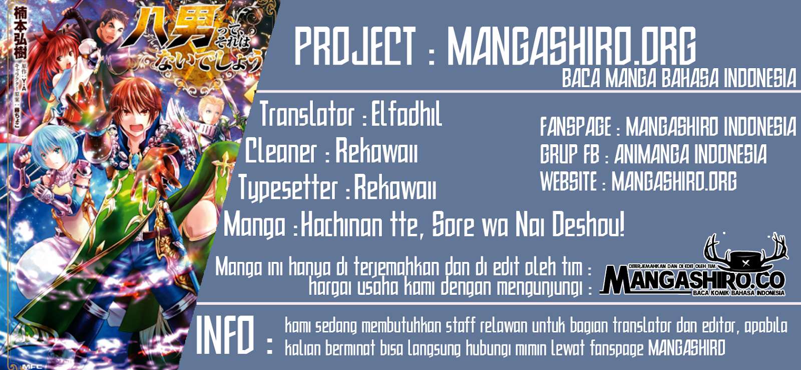 Baca Komik Hachinan tte Sore wa Nai Deshou Chapter 38 Gambar 1
