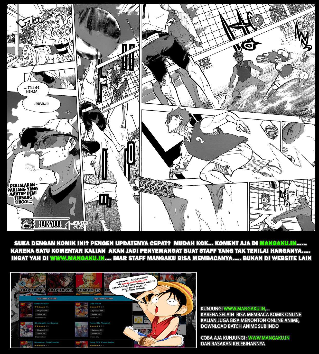 Haikyuu!! Chapter 374 Gambar 16