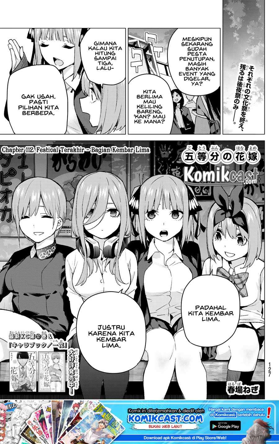 Baca Manga Go-toubun no Hanayome Chapter 112 Gambar 2