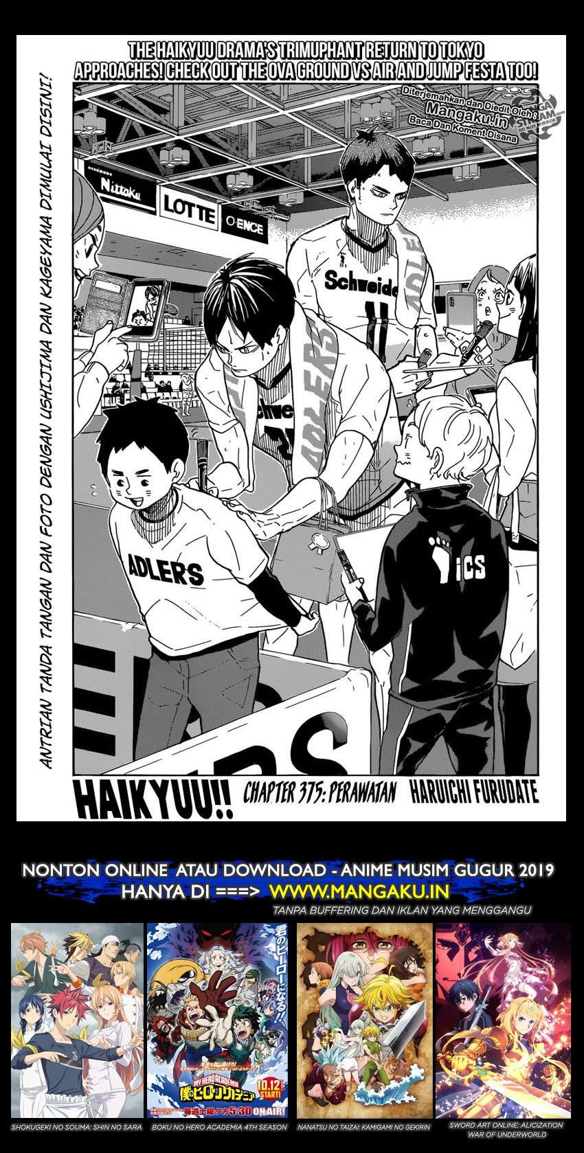 Baca Manga Haikyuu!! Chapter 375 Gambar 2