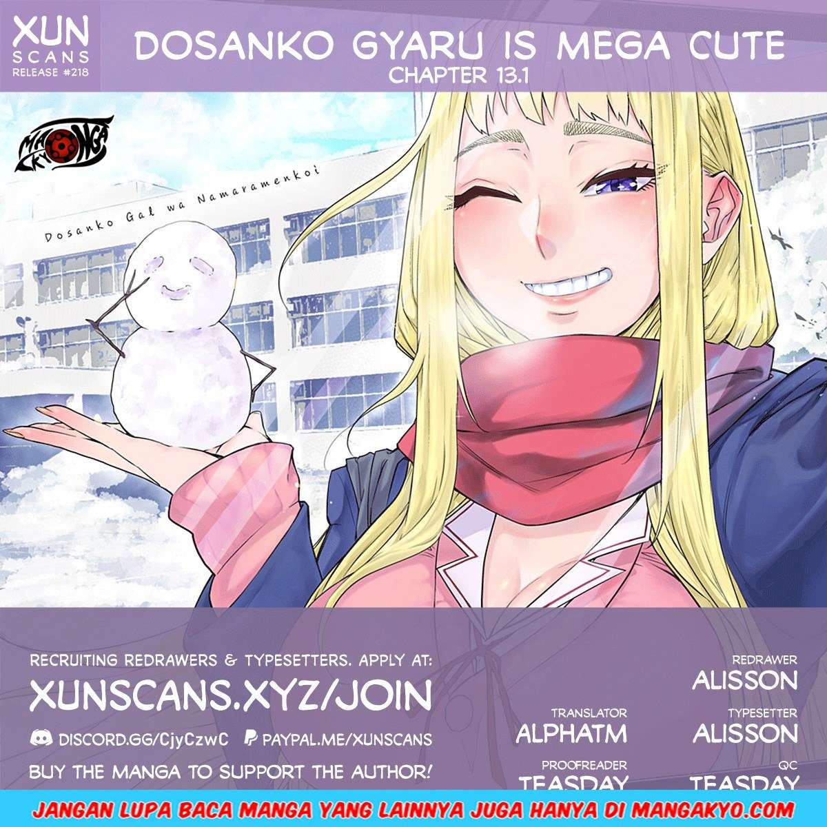 Baca Komik Dosanko Gyaru Is Mega Cute Chapter 13.1 Gambar 1