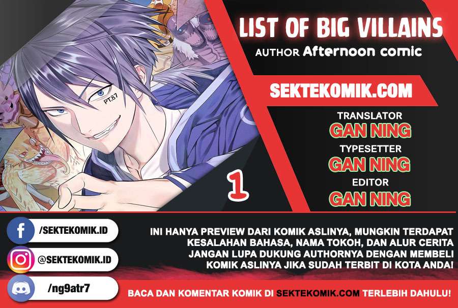 Komik List of Big Villians Chapter 01 gambar nomor 1