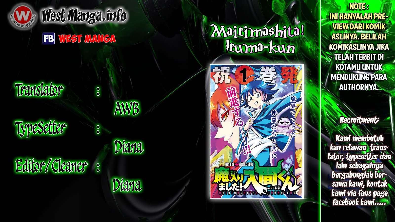 Baca Komik Mairimashita! Iruma-kun Chapter 19 Gambar 1