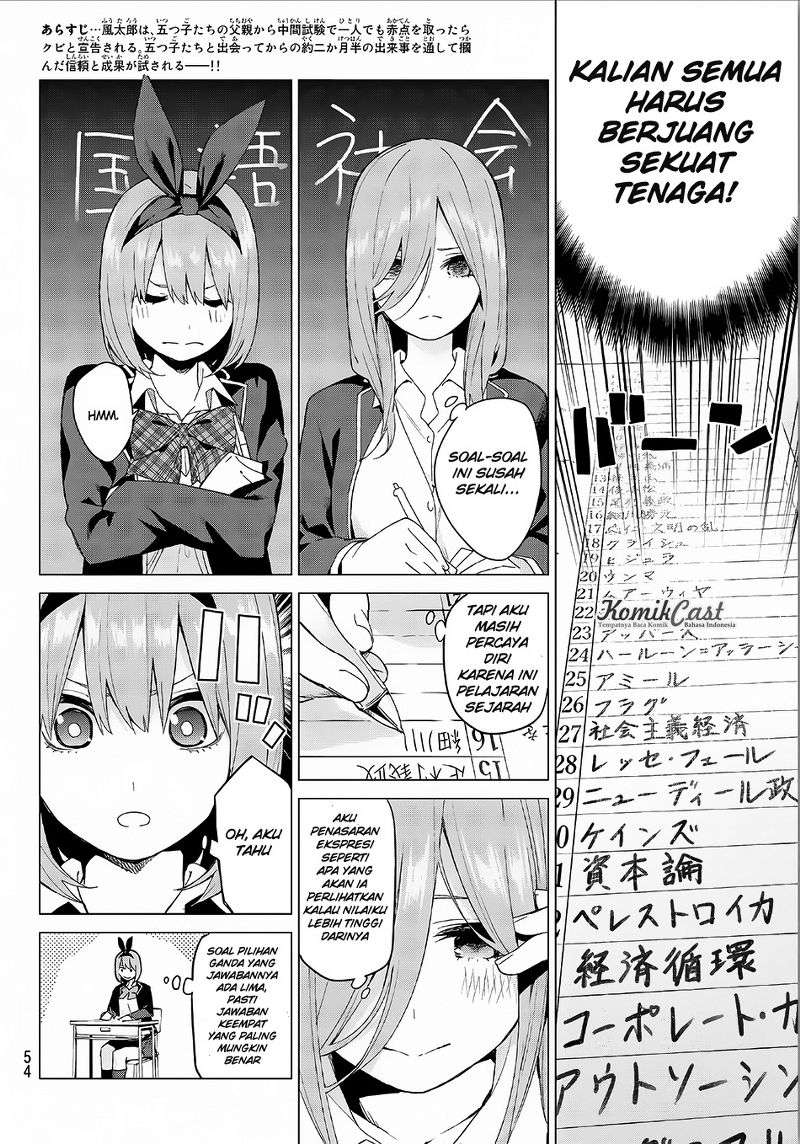 Go-toubun no Hanayome Chapter 20 Gambar 3