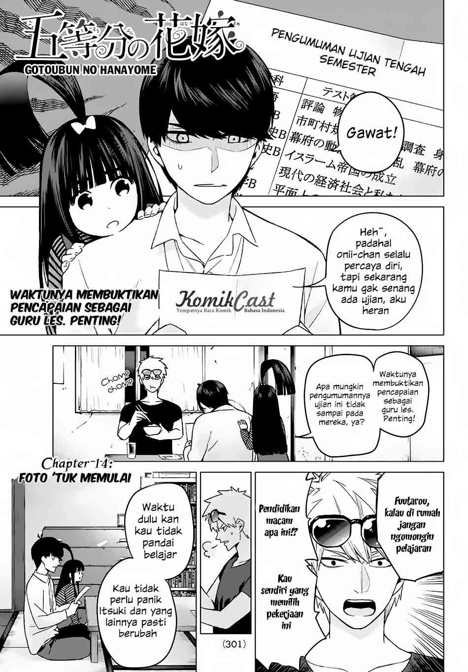 Baca Manga Go-toubun no Hanayome Chapter 14 Gambar 2