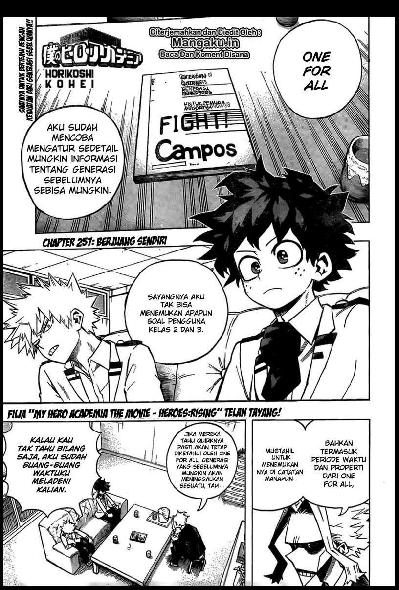 Komik Boku no Hero Academia Chapter 257 gambar nomor 1
