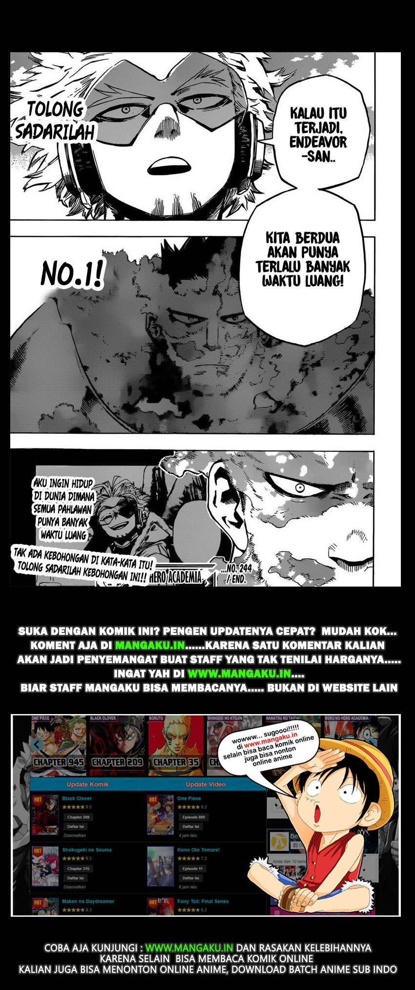 Boku no Hero Academia Chapter 244 Gambar 18